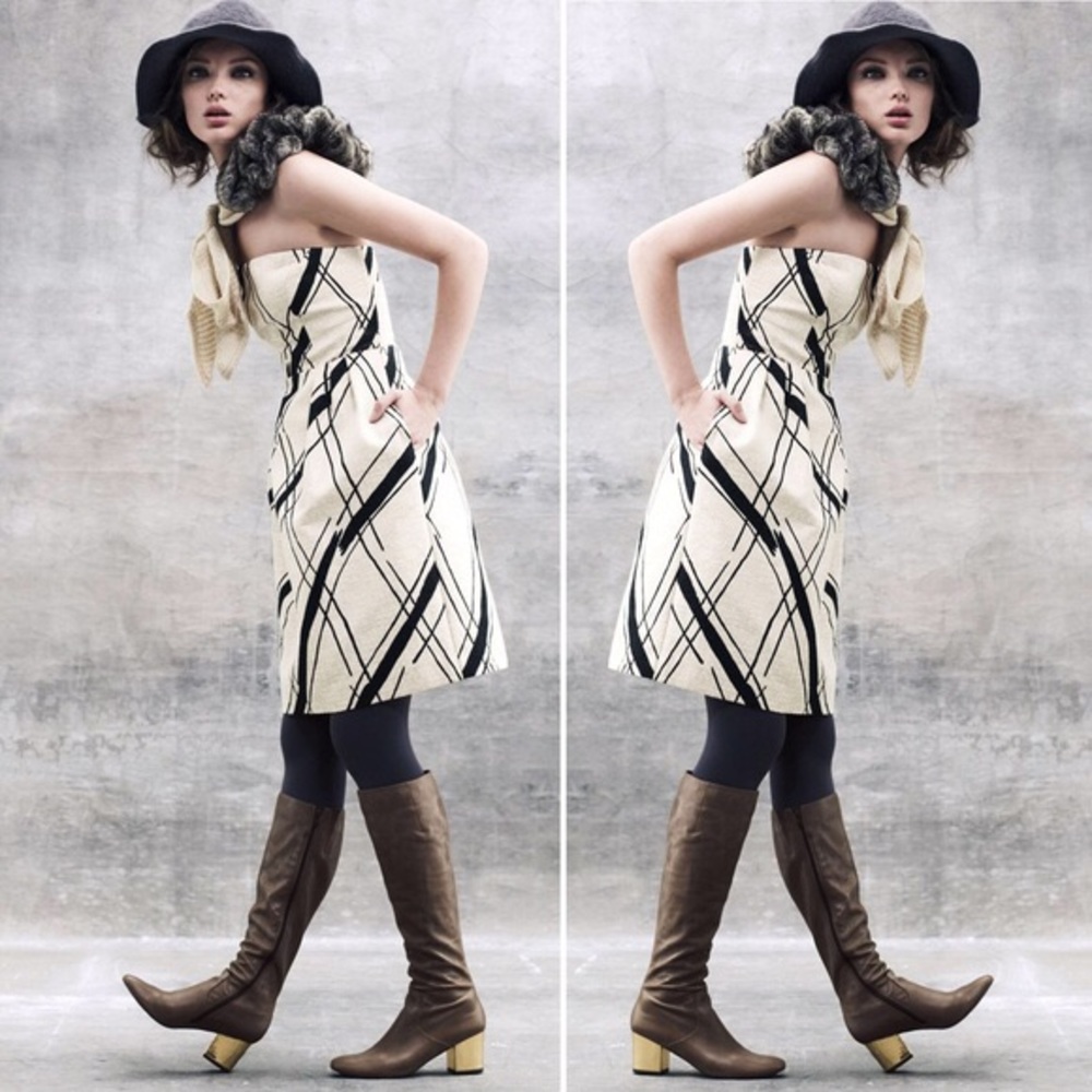 {Girls from Savoy} Dashed Gilt Brocade Dress